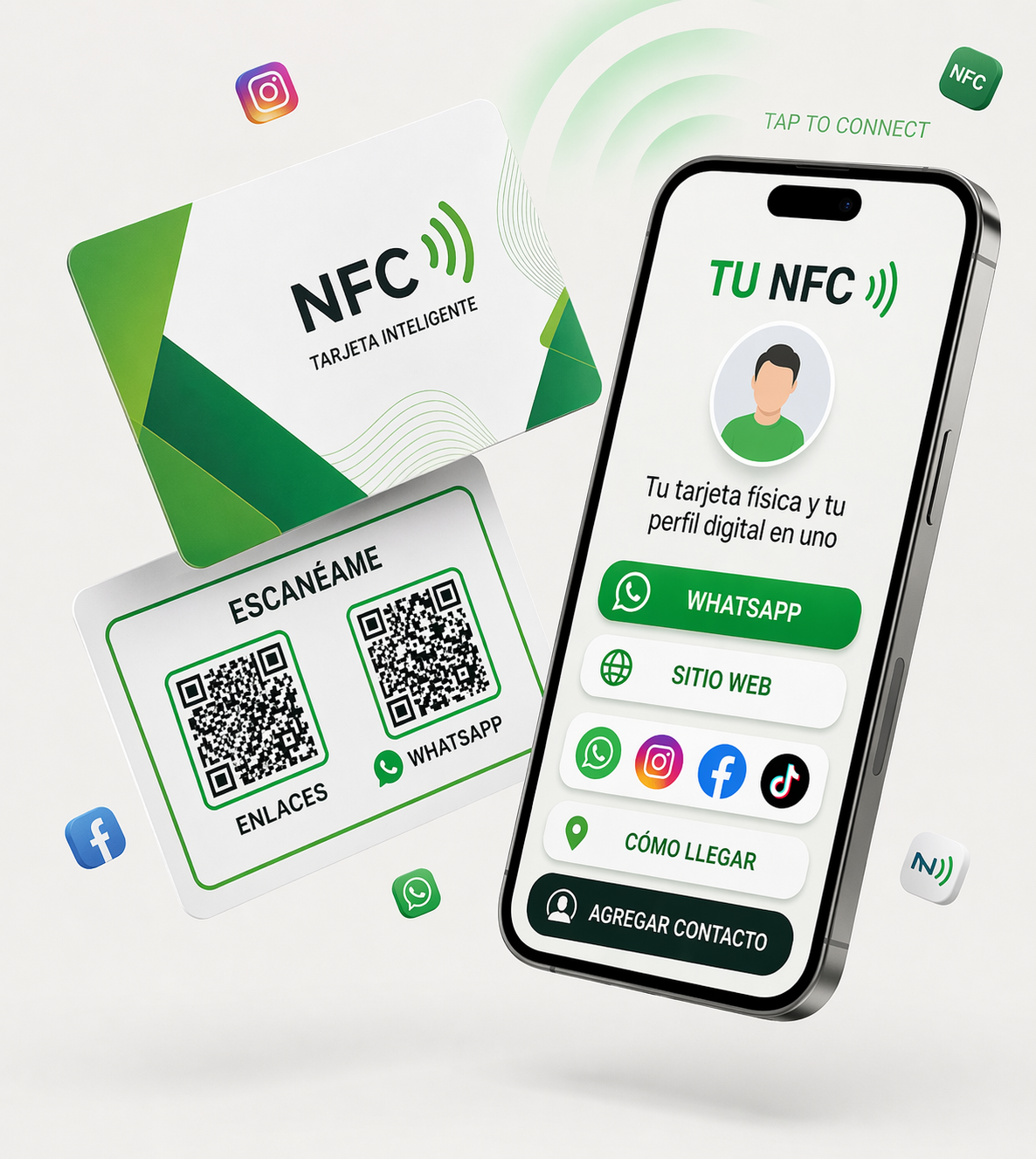 TARJETA NFC PERSONALIZADA + PERFIL DIGITAL
